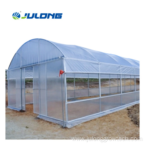 Single-span film arched greenhouse